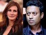 Julia Roberts stopped outside the Kodak Theater to compliment Irrfan