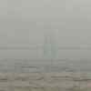 Mumbai Sea Link almost invisible due to heavy rains