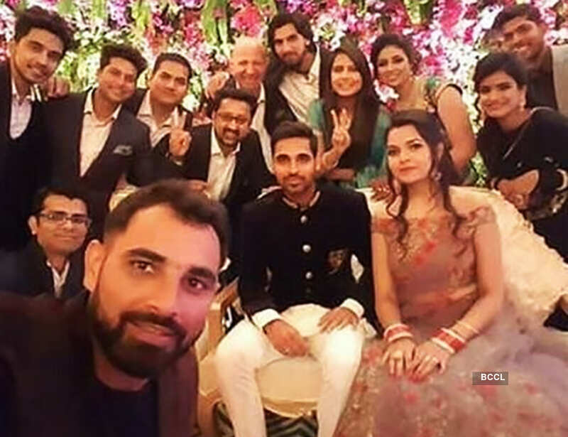Virat Kohli, Shikhar Dhawan and Team India attend Bhuvneshwar Kumar’s wedding reception
