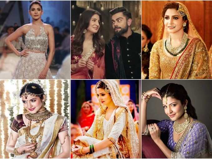 Anushka Sharma and Virat Kohli wedding: 6 best bridal looks of the actress