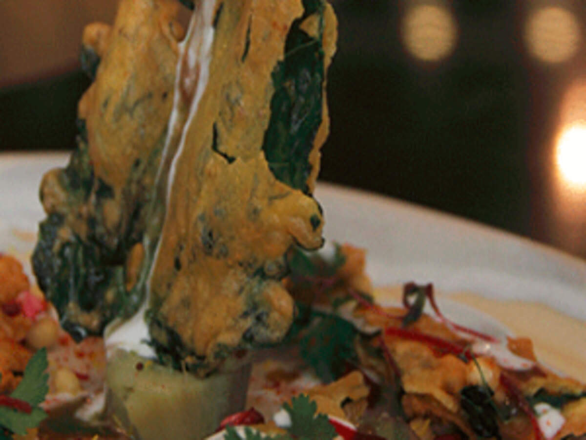 Kale Pakoda Chaat Recipe