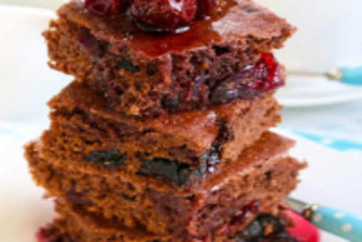 Prune Cherry and Cranberry Butter Cake