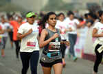 Hundreds of women run the Mumbai Pinkathon marathon