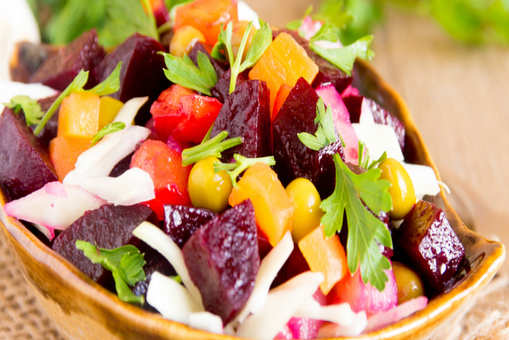 Beetroot and Potato Chaat
