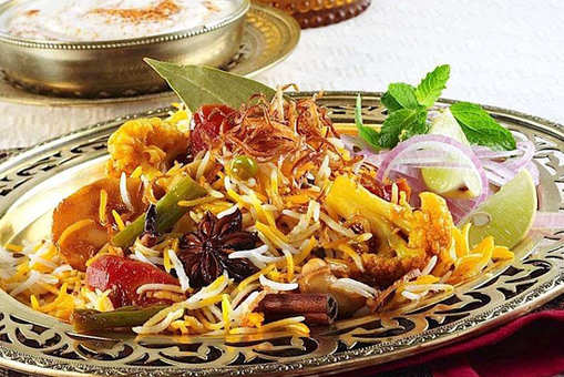 Awadhi Vegetable Biryani with Burani Raita