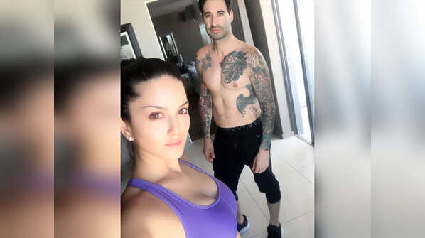Pic: Sunny Leone reveals her ‘workout partner’