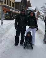 Taimur Ali Khan happily rides a sledge in Switzerland