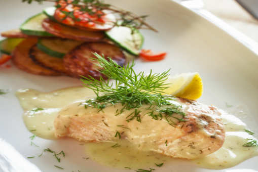 Pan-Fried Basa with Dill Sauce