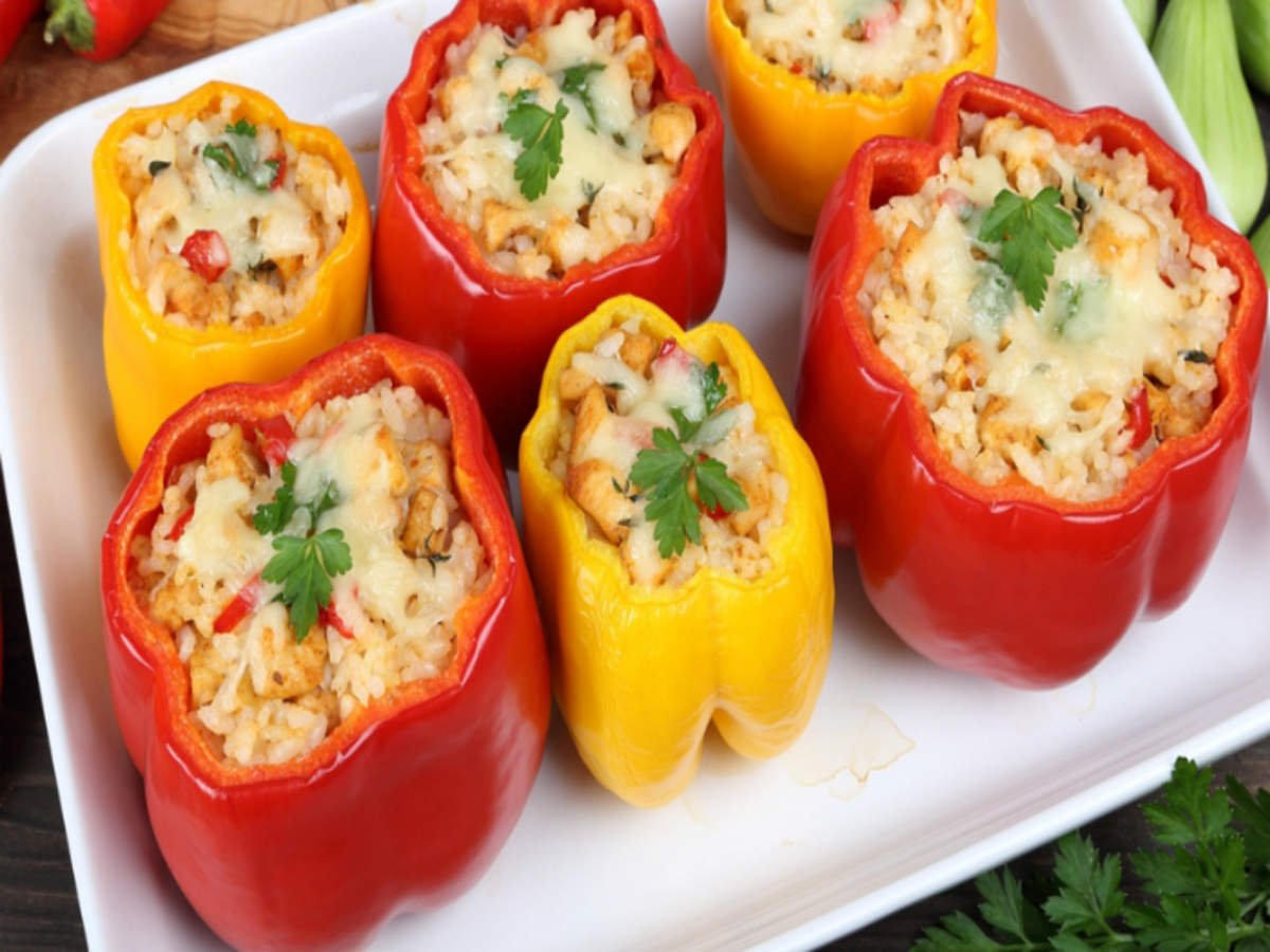 Paneer Stuffed Capsicum Recipe