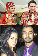 Season 4 couples Sana Khan-Ali Merchant and Veena Malik-Ashmit Patel