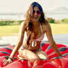 Karishma enjoys the heat in a bikini