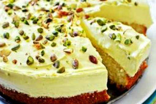 Zafrani Cake with Shahi Firni Frosting