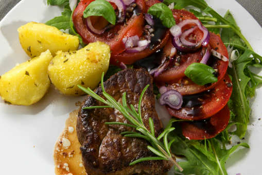 Beef Steak with Potato Salad