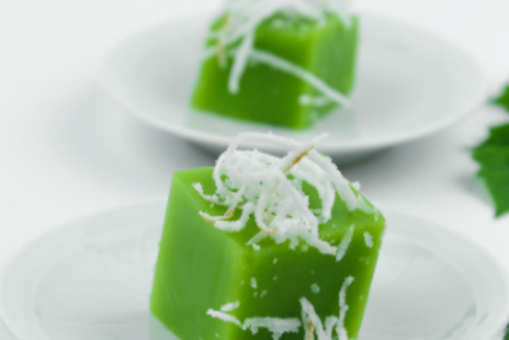 Green Coconut Pudding