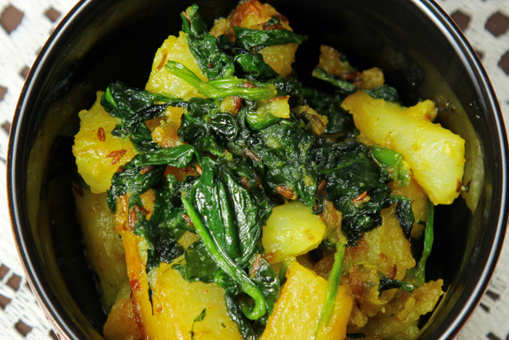 Spinach with Diced Potato