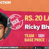 Sunrisers Hyderabad buy Ricky Bhui for 20 lakh, his base price