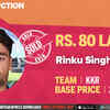 Kolkata Knight Riders buy Rinku Singh for 80 lakh