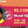 Chennai Super Kings buy Murali Vijay for 2 crores, his base price
