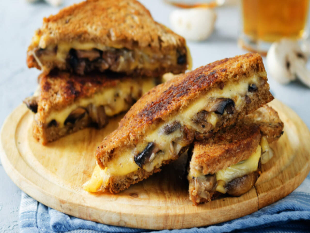 Mushroom Sandwich Recipe: How to Make Mushroom Sandwich Recipe | Homemade Mushroom Sandwich Recipe - Times Food