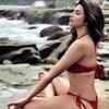 PIC: Shama Sikander practices yoga in a red hot bikini