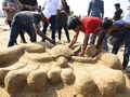 Sand-sculpting contest