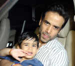 Laksshya attends the birthday party with dad Tusshar