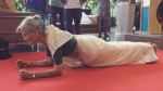Usha Soman can do planks in saree