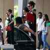 Pics: Ajay Devgn and Kajol spotted leaving a restaurant with kids