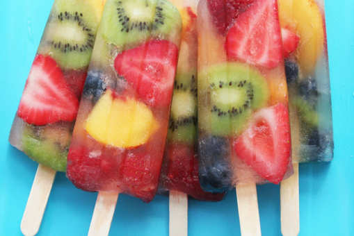 Fruit Popsicles with Coconut Water