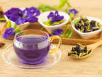 Blue tea flowers and its various uses