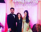 Newly-weds Gaurav Chopra and Hitisha's wedding reception
