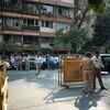 Fans outside Sridevi's residence in Mumbai
