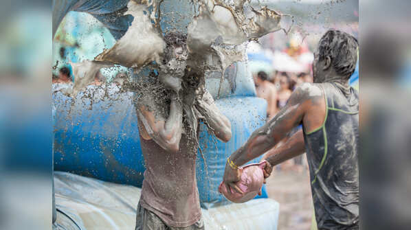 We had a mud fight
