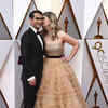 Best Original Screenplay nominees Kumail Nanjiani and Emily V. Gordon for 'The Big Sick' arrive at the Oscars.