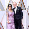 Presenter for the evening Salma Hayek arrives with husband François-Henri Pinault for the 90th Academy Awards.