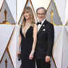 Steven Spielberg, whose film, 'The Post' is nominated for the Best Picture Oscar, arrives on the red carpet.