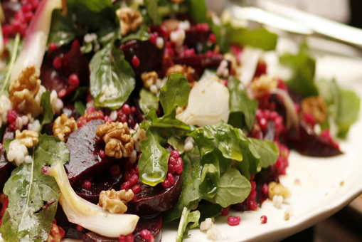 Roasted Beets, Spring Onion, Barley and Walnuts
