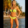Torrie Wilson in yellow bikini