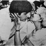 Amitabh Bachchan with his mother Teji Bachchan