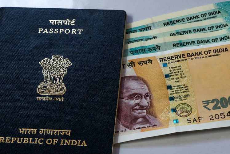 Image result for indian passport with rupee