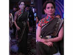 In the belted Sabyasachi saree