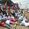 Five hundred Opposition party cadres block Nagercoil-Mumbai Express train in Madurai city.
