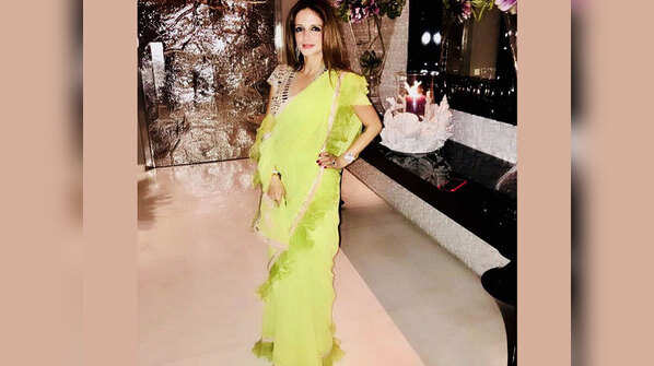 Sussanne Khan’s sari outing