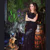 Sussanne sizzles in sheer black dress