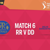 Rajasthan Royals vs Delhi Daredevils, Match 6, Jaipur - RR beat DD by 10 runs (DLS)