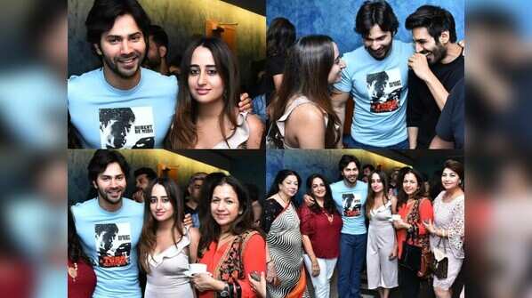 Photos: Alleged couple Varun Dhawan and Natasha Dalal spotted together at 'October' screening