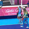 Vandana Kataria walking off the field; big set back for India