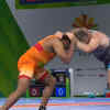 Medal contender in Men's Freestyle 125 kg, Sumit takes on another favorite Korey Jarvis