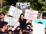 Posters at Mumbai protest seeking justice for Kathua, Unnao rape victims
