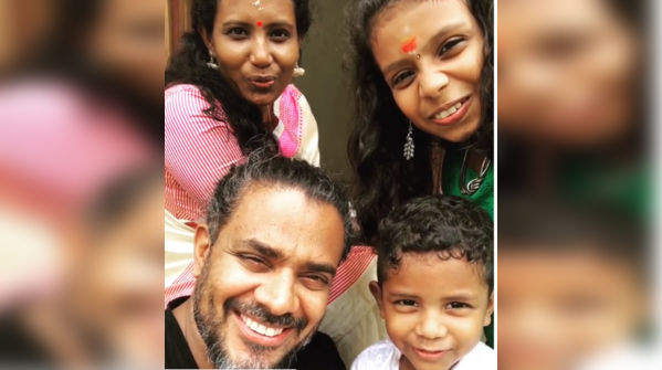 Raj Kalesh and Family